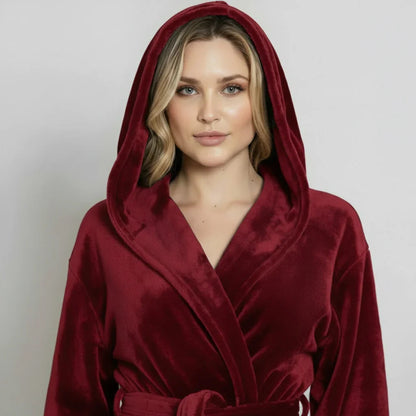 Women’s Plush Hooded Robe - Spa-Worthy Comfort at Home
